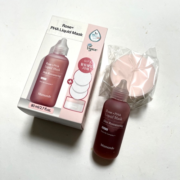 MAMONDE Rose + PHA Liquid Mask 2 Box Set 80ml K-Beauty Peeling Gift Pads NIB - Picture 3 of 4